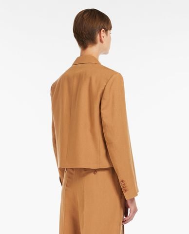  WEEKEND MAX MARA - Áo khoác blazer croptop phối túi nắp gập Cantico 