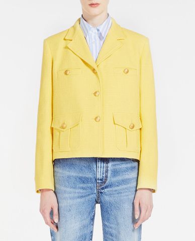  WEEKEND MAX MARA - Áo khoác croptop nữ cổ bẻ tay dài negelia 