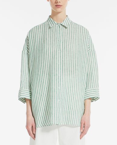  WEEKEND MAX MARA - Áo sơ mi nữ tay lỡ kẻ sọc Nebula 