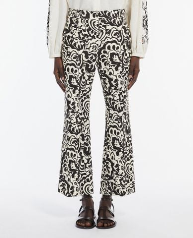  WEEKEND MAX MARA - Quần nữ ống loe phối họa tiết Cadmio 