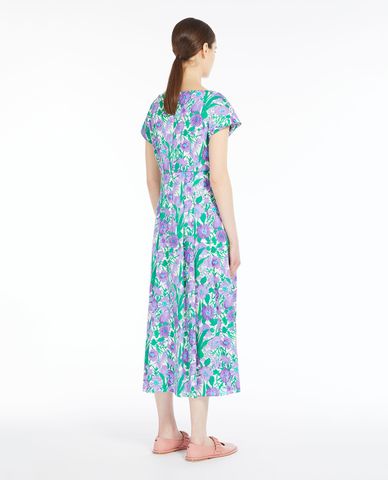  WEEKEND MAX MARA - Đầm xếp li midi tay ngắn cổ tròn Viaggio 