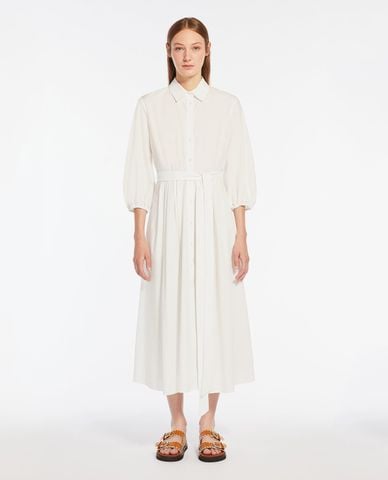  WEEKEND MAX MARA - Đầm sơ mi xếp li midi phối thắt lưng Faenza 