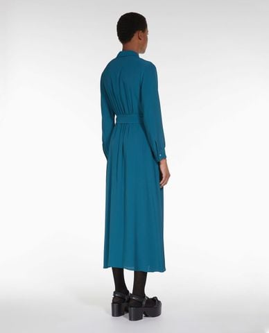  WEEKEND MAX MARA - Đầm sơ mi cổ bẻ tay dài phom midi Mida 