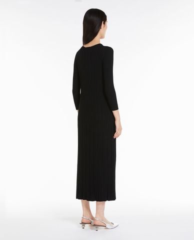  WEEKEND MAX MARA - Đầm dệt kim midi cổ tròn tay dài Victor 