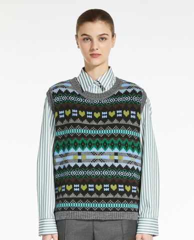  WEEKEND MAX MARA - Áo khoác gilet nữ cổ tròn Sughero 