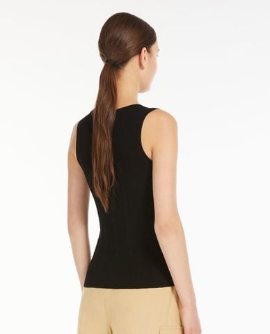  WEEKEND MAX MARA - Áo sát nách cổ tròn phom ôm Ceylon 