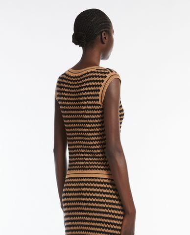  WEEKEND MAX MARA - Áo ba lỗ nữ cổ tròn họa tiết Disegno 