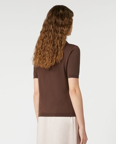  WEEKEND MAX MARA - Áo polo nữ cổ V tay ngắn Roncolo 