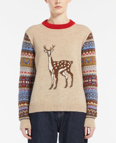  WEEKEND MAX MARA - Áo sweater nữ tay dài cổ tròn Rotondo 