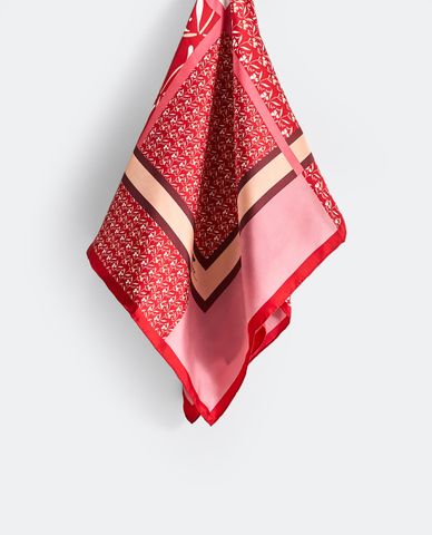  WEEKEND MAX MARA - Khăn choàng nữ chữ nhật phối hoa văn thời trang 