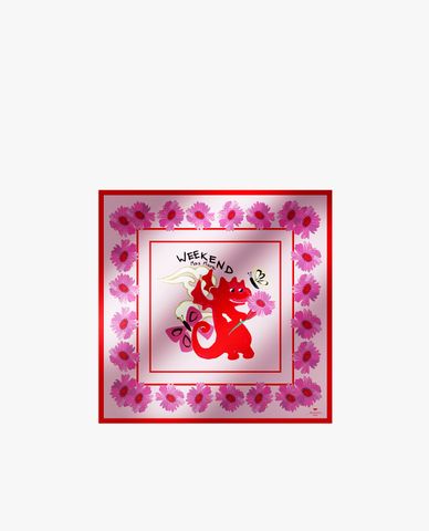  WEEKEND MAX MARA - Khăn choàng phom vuông hoạ tiết Onesto 