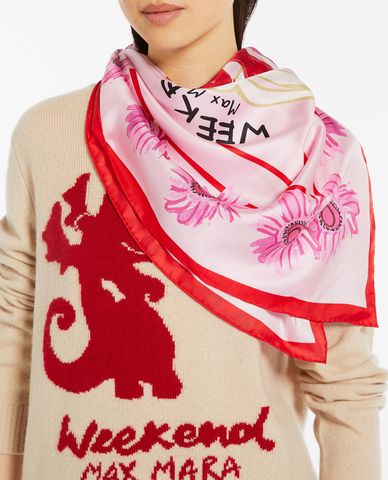  WEEKEND MAX MARA - Khăn choàng phom vuông hoạ tiết Onesto 