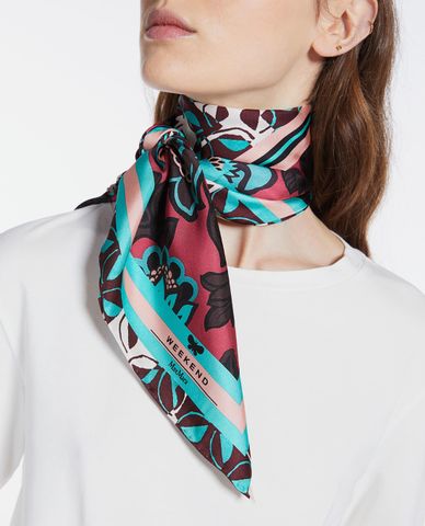  WEEKEND MAX MARA - Khăn choàng nữ họa tiết hoa Calore 