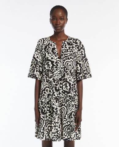  WEEKEND MAX MARA - Đầm xếp li mini cổ V tay ngắn Ely 