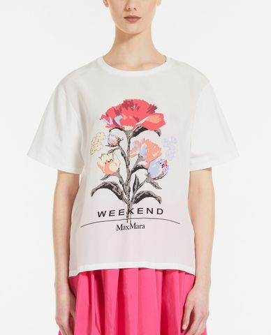  WEEKEND MAX MARA - Áo thun nữ ngắn tay cổ tròn phom suông Ussuri 
