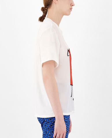  WEEKEND MAX MARA - Áo thun nữ cổ tròn tay ngắn Silk Crepe De Chine 