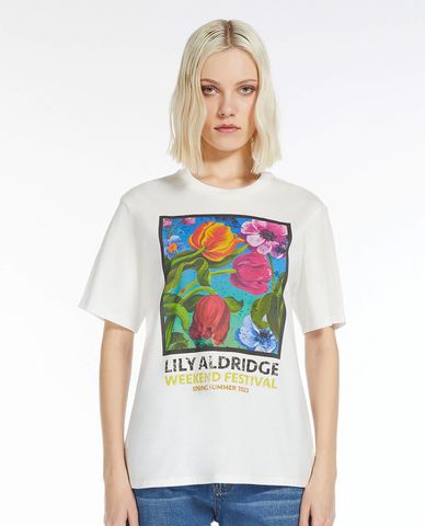  WEEKEND MAX MARA - Áo thun nữ cổ tròn tay ngắn Gattini 