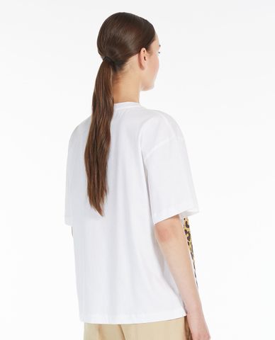  WEEKEND MAX MARA - Áo thun cổ tròn tay ngắn phối hoạ tiết Viterbo 