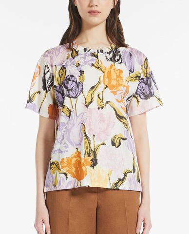  WEEKEND MAX MARA - Áo thun nữ tay ngắn cổ tròn phom suông Scoglio 