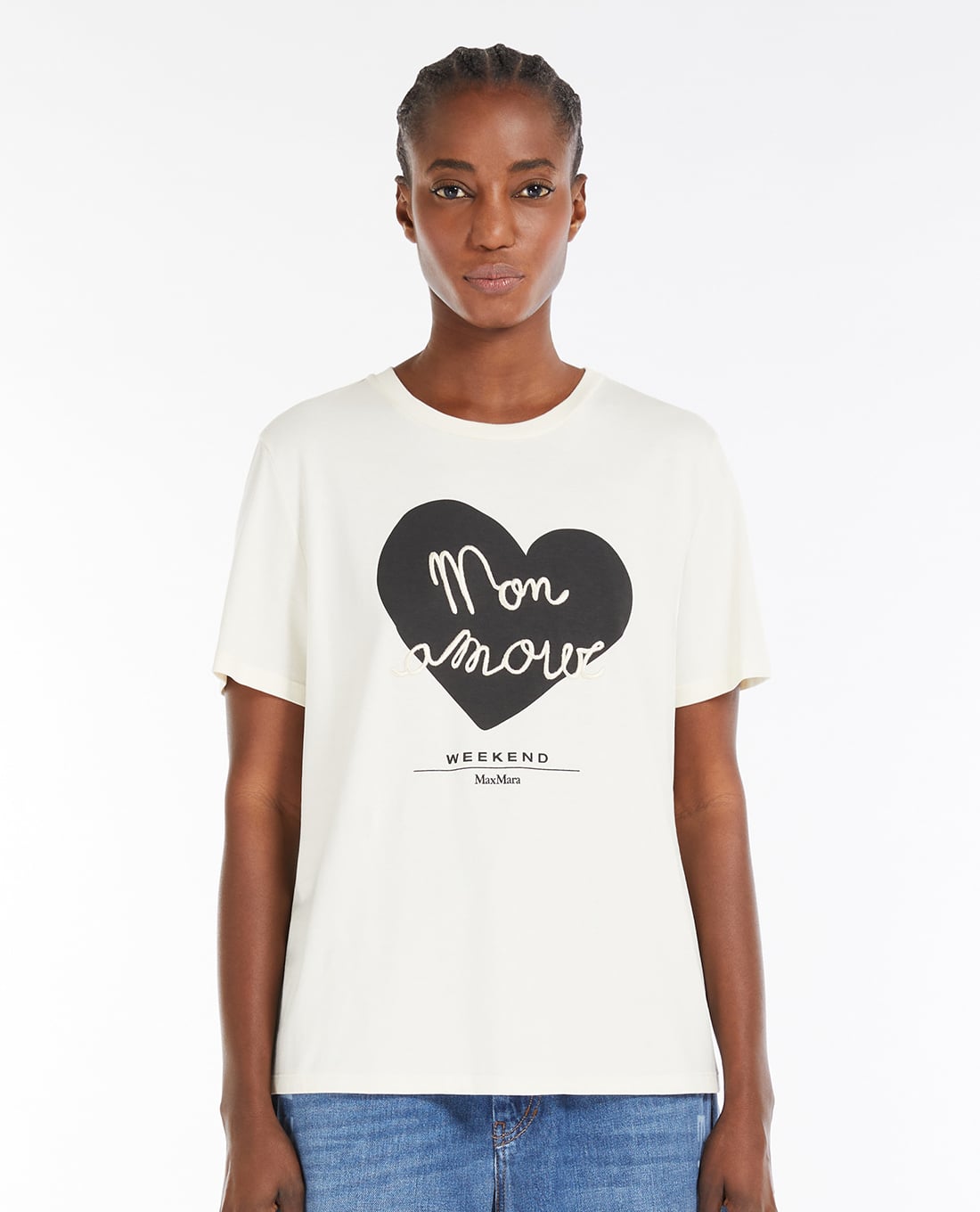 WEEKEND MAX MARA - Áo thun nữ cổ tròn tay ngắn Vello