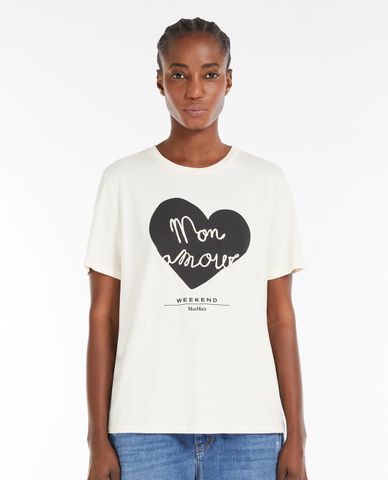  WEEKEND MAX MARA - Áo thun nữ cổ tròn tay ngắn Vello 