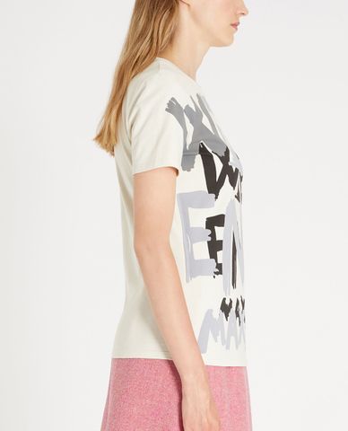  WEEKEND MAX MARA - Áo thun nữ cổ tròn tay ngắn Cotton Jersey 