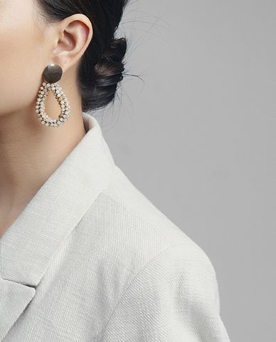  CECI - Khuyên tai nữ dạng xâu chuỗi đính đá sang trọng 