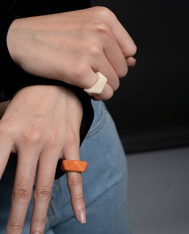  CECI - Nhẫn nữ kim loại bản to dạng hở thời trang 