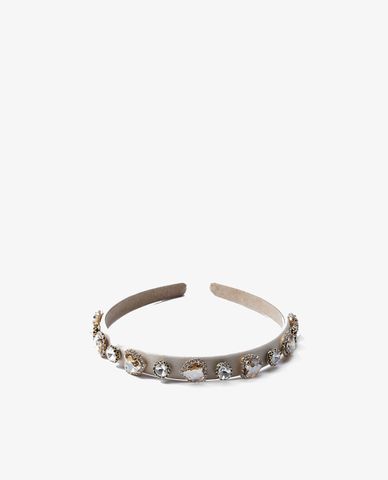  CECI - Băng đô cài tóc nữ bọc vải bản nhỏ đính đá sang trọng 