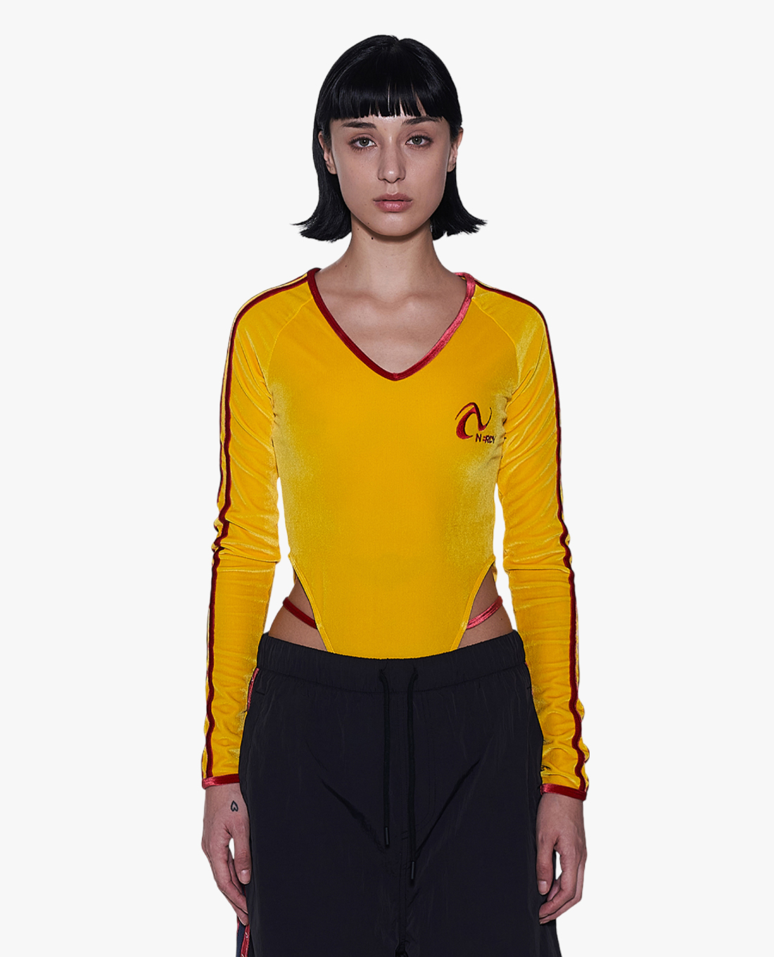 NERDY - Bodysuits nữ cổ V tay dài NY Velvet