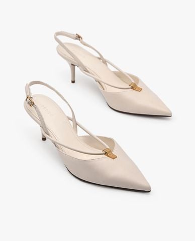  PEDRO - Giày cao gót nữ bít mũi hở gót Romona Leather Mule 