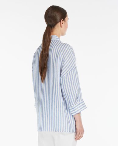  WEEKEND MAX MARA - Áo sơ mi cổ bẻ tay dài phối kẻ sọc Arduino 