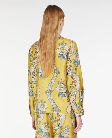  WEEKEND MAX MARA - Áo sơ mi cổ bẻ tay dài phong cách Pjama Oncia 