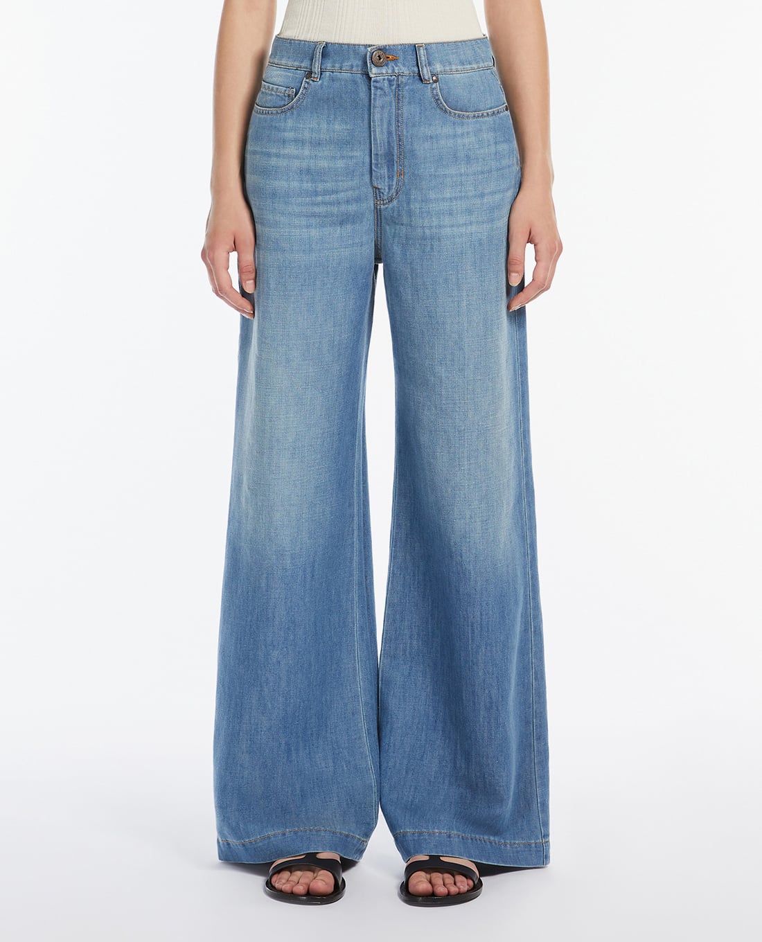 WEEKEND MAX MARA - Quần jeans nữ ống rộng Volpino