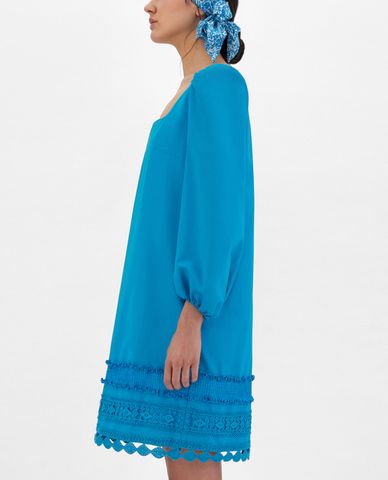  WEEKEND MAX MARA - Đầm mini cổ vuông tay dài Cotton Faille 