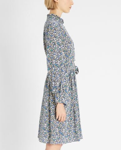  WEEKEND MAX MARA - Đầm midi phom suông tay dài Silk Crepe De Chine 