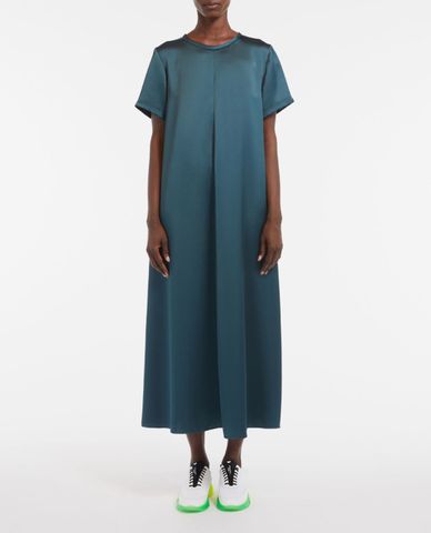  WEEKEND MAX MARA - Đầm midi tay ngắn cổ thuyền phom suông Satin Maga 