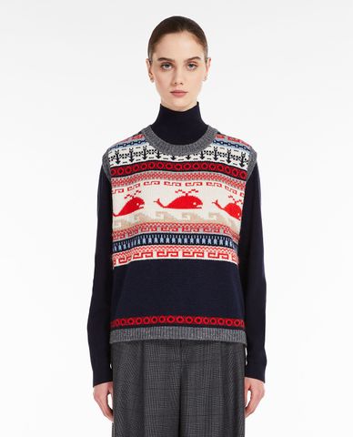  WEEKEND MAX MARA - Áo khoác gilet nữ cổ tròn Sughero 