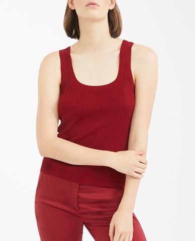  WEEKEND MAX MARA - Áo ba lỗ nữ cổ tròn phom ôm thời trang 