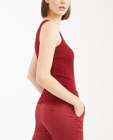  WEEKEND MAX MARA - Áo ba lỗ nữ cổ tròn phom ôm thời trang 