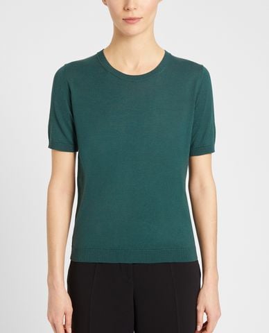  WEEKEND MAX MARA - Áo sweater nữ ngắn tay Silk And Cotton Yarn 
