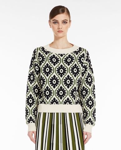  WEEKEND MAX MARA - Áo sweater nữ cổ tròn tay dài Tavola 