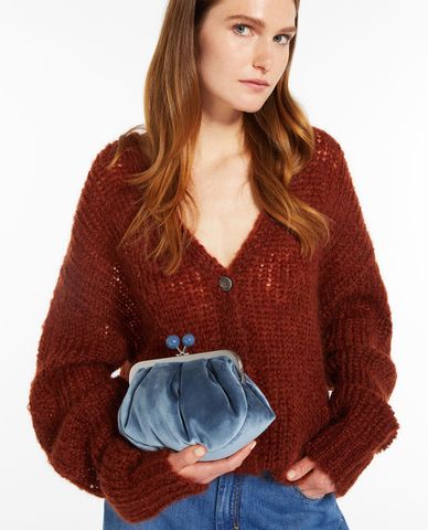  WEEKEND MAX MARA - Túi xách hình oval phối dây quai xích Cavour 