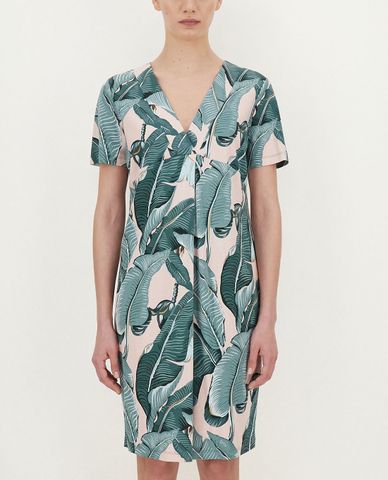  WEEKEND MAX MARA - Đầm mini cổ tim tay ngắn phom suông 