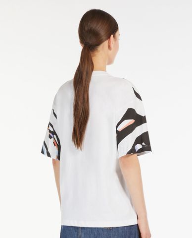  WEEKEND MAX MARA - Áo thun cổ tròn tay ngắn phối hoạ tiết Viterbo 