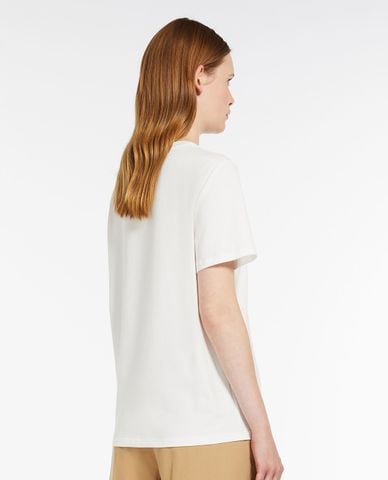  WEEKEND MAX MARA - Áo thun cổ tròn tay ngắn phối hình vẽ nổi bật Nervi 