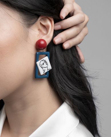  CECI - Khuyên tai nữ dáng thả hình cô gái cá tính 