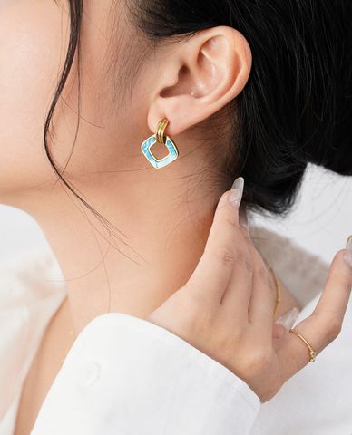  CECI - Khuyên tai nữ hình thoi cá tính 