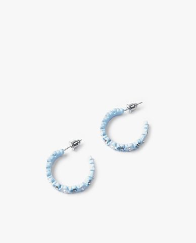  CECI - Khuyên tai nữ khoen tròn dạng hở thiết kế vòng hoa xinh xắn 