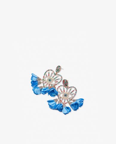  CECI - Khuyên tai nữ hình trái tim đính đá đủ màu nổi bật 